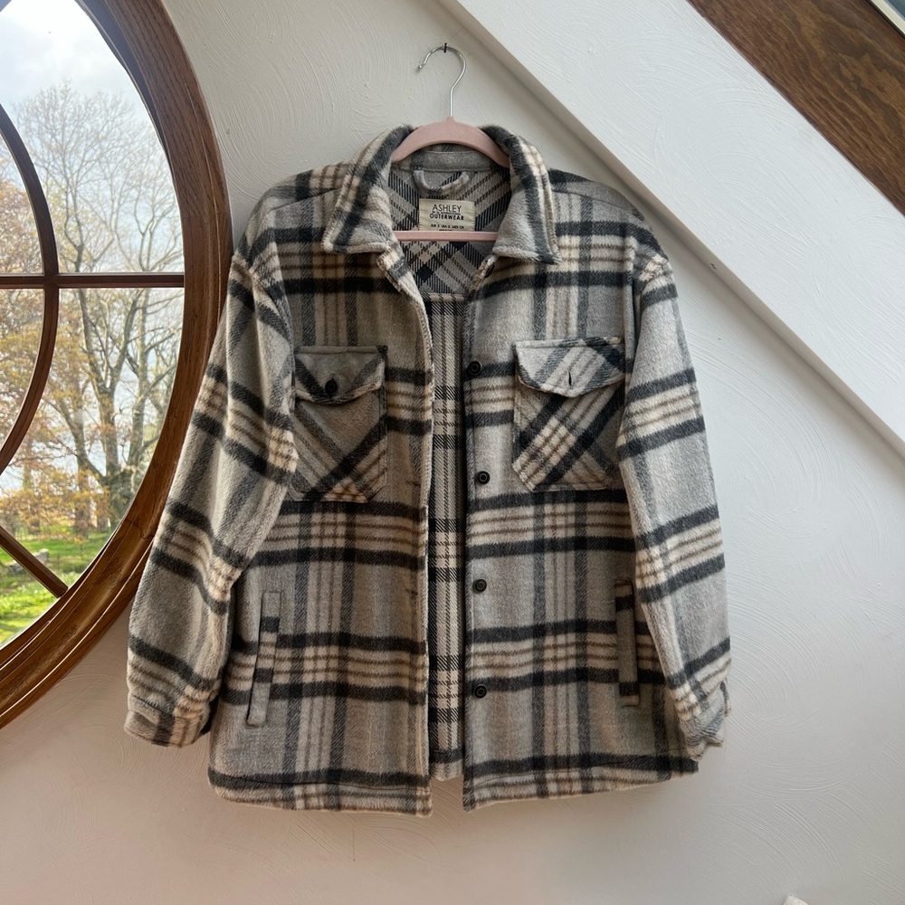Ashley by 26 International Plaid Button-Up Jacket, Size S, Never Worn